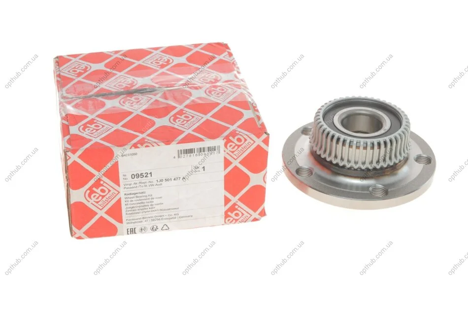 Маточина в зборі AUDI A3, SEAT LEON, VW POLO 96 - задн. міст (Вир-во FEBI) FEBI BILSTEIN 09521 (фото 1)