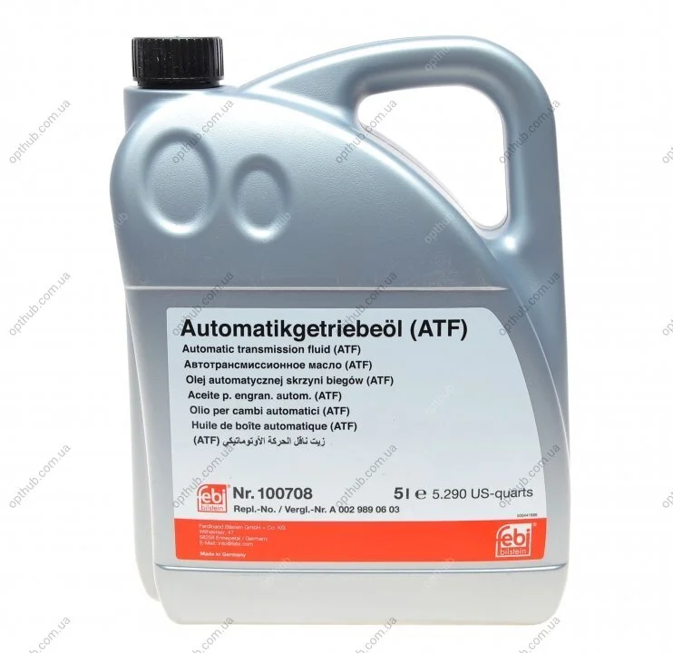 Олива АКПП ATF (5L) (жовте) (MB 236.16/236.17) UA63 FEBI BILSTEIN 100708 (фото 1)