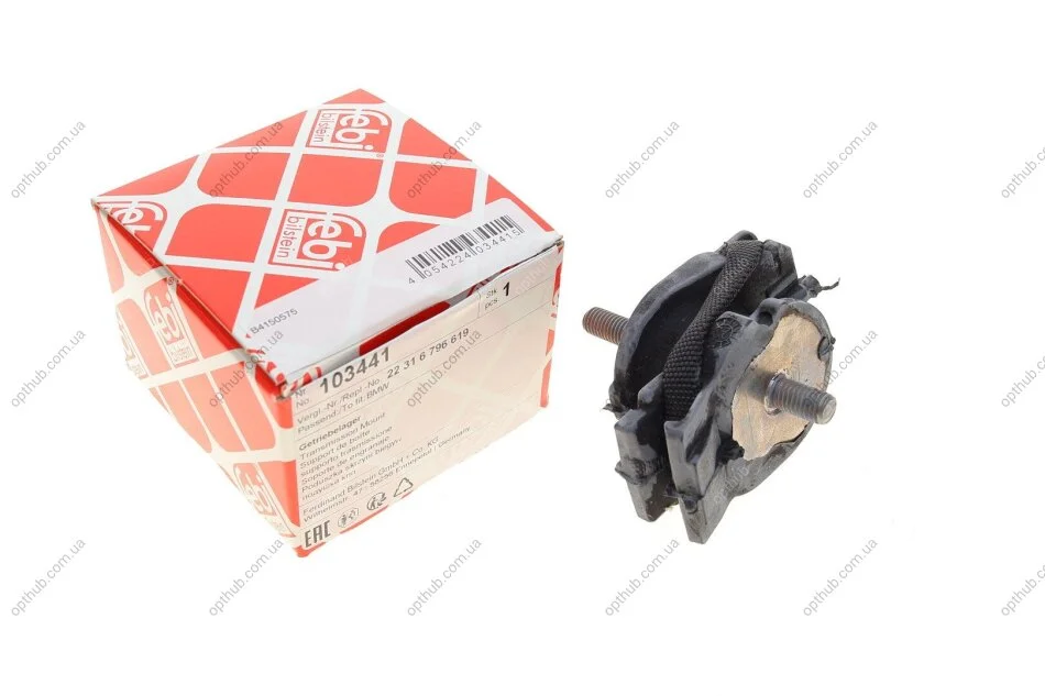 Подушка коробки передач задн лів/прав (мкпп) BMW 1 (F20), 1 (F21), 2 (F22, F87), 2 (F23), 3 (F30, F80), 3 (F31), 3 GRAN TURISMO (F34), 4 (F32, F82), 4 (F33, F83) 3.0/3.0D/3.0H 11.11- FEBI BILSTEIN 103441 (фото 1)