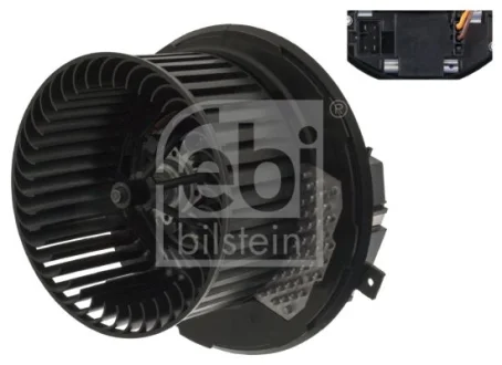 Вентилятор салону AUDI A3, Q3, TT SEAT ALHAMBRA, ALTEA, ALTEA XL, LEON, TOLEDO III SKODA OCTAVIA II, SUPERB II, YETI VW BEETLE, CADDY ALLTRACK IV, CADDY III, CADDY IV, CC B7 1.0-3.6 02.03-12.22 FEBI BILSTEIN 109421