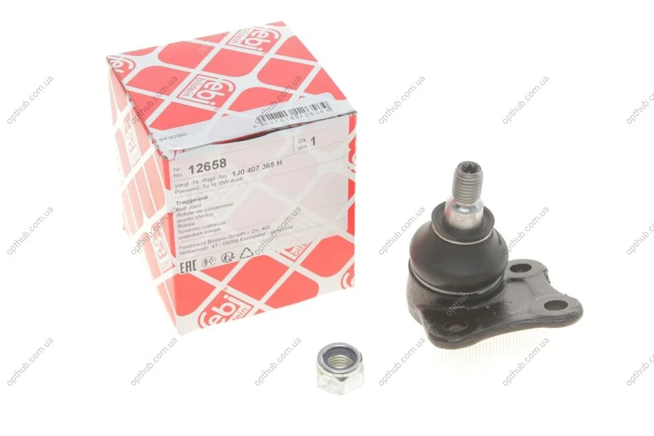Опора шаровая AUDI A2,A3, SEAT TOLEDO II, VW GOLF IV 96-10 перед. мост слева (Пр-во FEBI) FEBI BILSTEIN 12658 (фото 1)