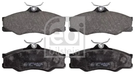 Комплект гальмівних колодок передн, VW TRANSPORTER T3 1.6D-2.1 05.79-07.92 FEBI BILSTEIN 16298