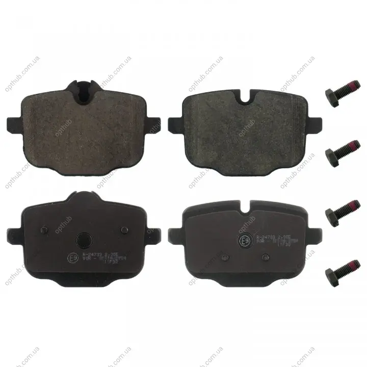 Комплект гальмівних колодок задн (з болтами), BMW 2 (G42, G87), 5 (F10), 5 (F11), 5 (G30, F90), 5 (G31), 6 (F12), 6 (F13), 6 GRAN COUPE (F06), 6 GRAN TURISMO (G32), 7 (G11 1.6-Electric 01.10- FEBI BILSTEIN 16812 (фото 1)