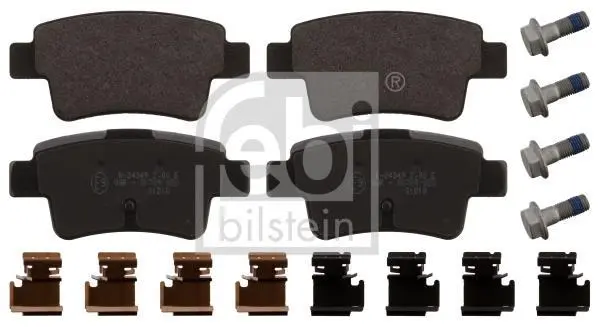 Комплект гальмівних колодок задн, ABARTH GRANDE PUNTO FIAT GRANDE PUNTO OPEL COMBO, COMBO TOUR, CORSA C, CORSA D 1.0-1.9D 07.04- FEBI BILSTEIN 16880 (фото 1)