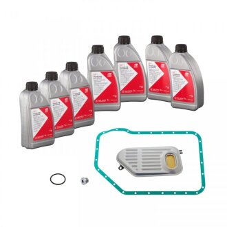 Комплект для заміни оливи FEBI 14738 7x1L, фільтр АКПП, прокладка (опис у примітці) FEBI BILSTEIN 171774