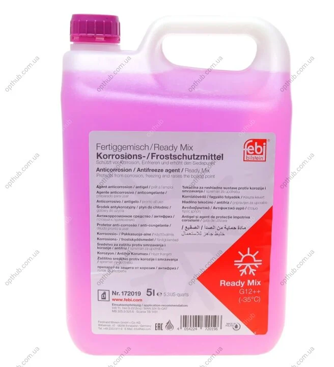 Антифриз FEBI фіолетовий Ready Mix -35C G12++ (Каністра 5л) FEBI BILSTEIN 172019 (фото 1)