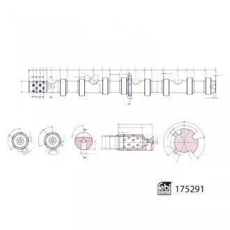Вал розподільчий впускний VAG 2,0 TFSI (вир-во FEBI) FEBI BILSTEIN 175291