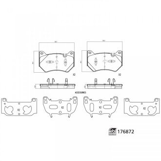 КОЛОДКИ ГАЛЬМІВНІ FEBI BILSTEIN 176872