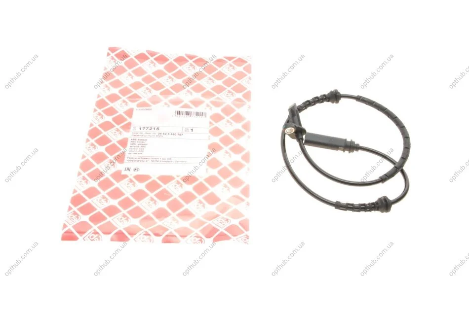 Датчик ABS (передній) BMW X1 (F48) 15- (L=635mm) (opt-om) FEBI BILSTEIN 177215 (фото 1)