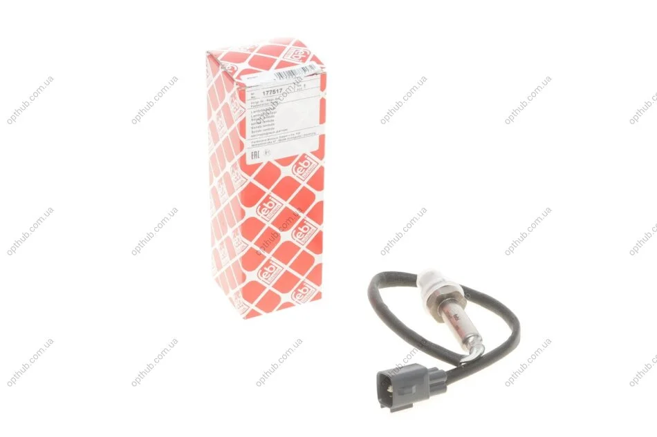 Лямбда-зонд (кількість дротів 4, 372мм) CITROEN C1 DAIHATSU SIRION PEUGEOT 107 TOYOTA AYGO, YARIS 1.0/1.0LPG 01.05- FEBI BILSTEIN 177517 (фото 1)