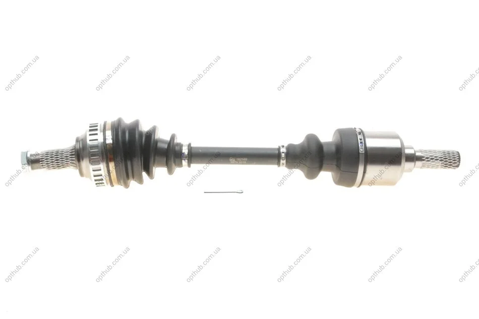 Піввісь (передня) (L) Citroen Berlingo/Peugeot Partner 96-11 (25z/24z/587mm)(+ABS) (opt-om) FEBI BILSTEIN 182589 (фото 1)