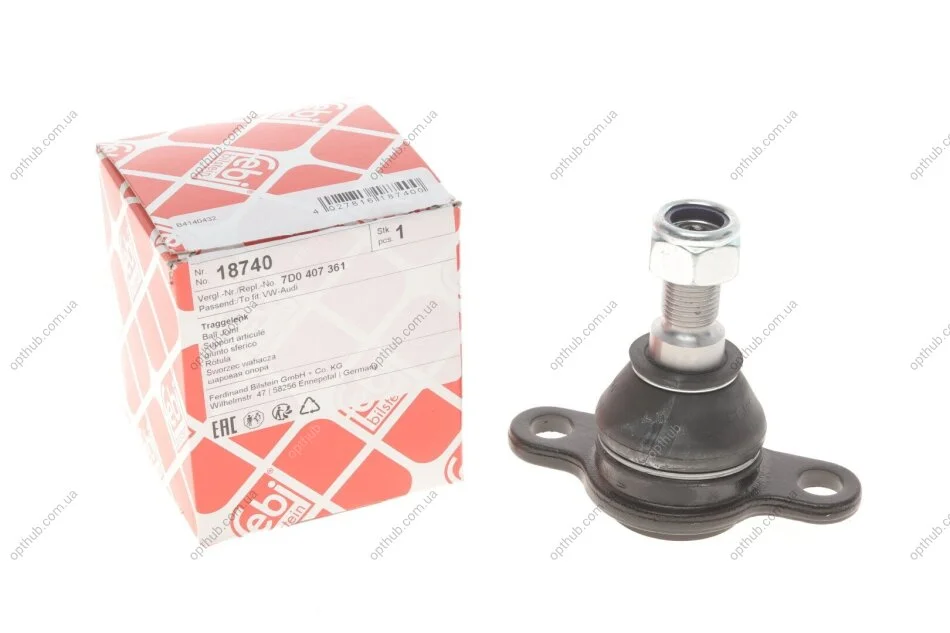 Опора кульова VW T4 передн. вісь, нижня. (Вир-во Febi) FEBI BILSTEIN 18740 (фото 1)