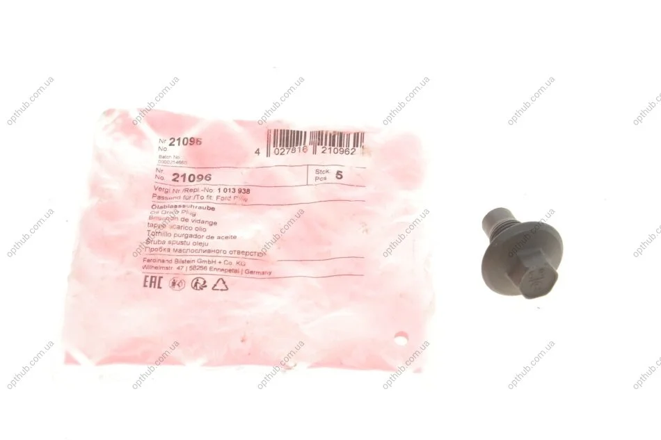 Болт зливу оливи Ford Transit 2.0/2.4/2.2 00- (opt-om) FEBI BILSTEIN 21096 (фото 1)