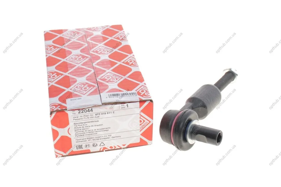 Наконечник тяги рул. AUDI A4, A6, VW PASSAT (97-) (пр-во Febi) FEBI BILSTEIN 22044 (фото 1)