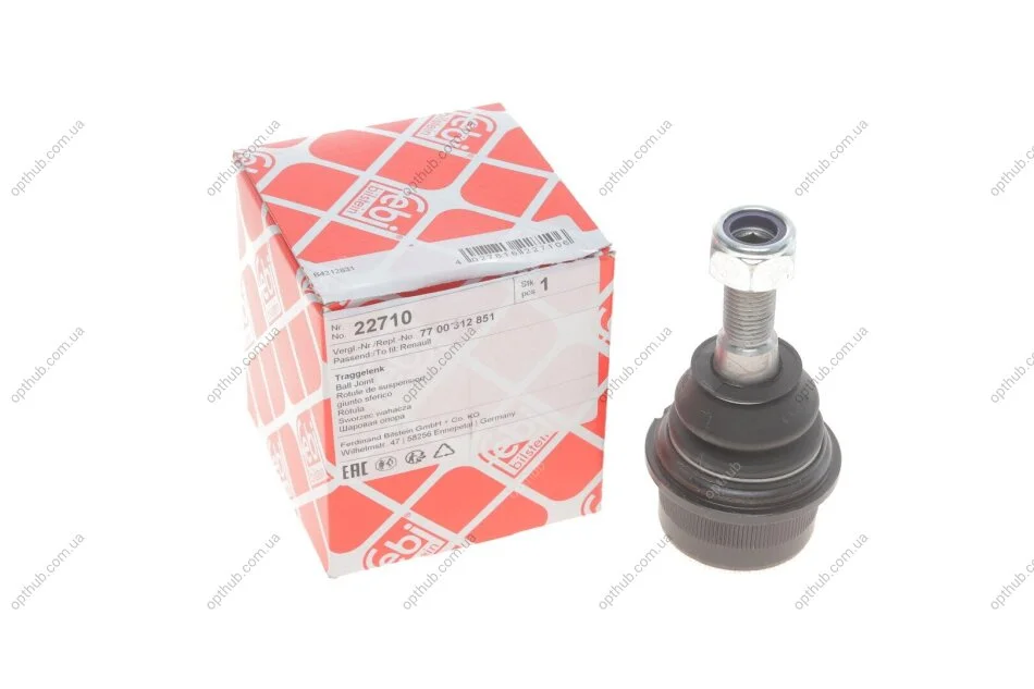Опора кульова RENAULT MASTER (00-) (Вир-во Febi) FEBI BILSTEIN 22710 (фото 1)