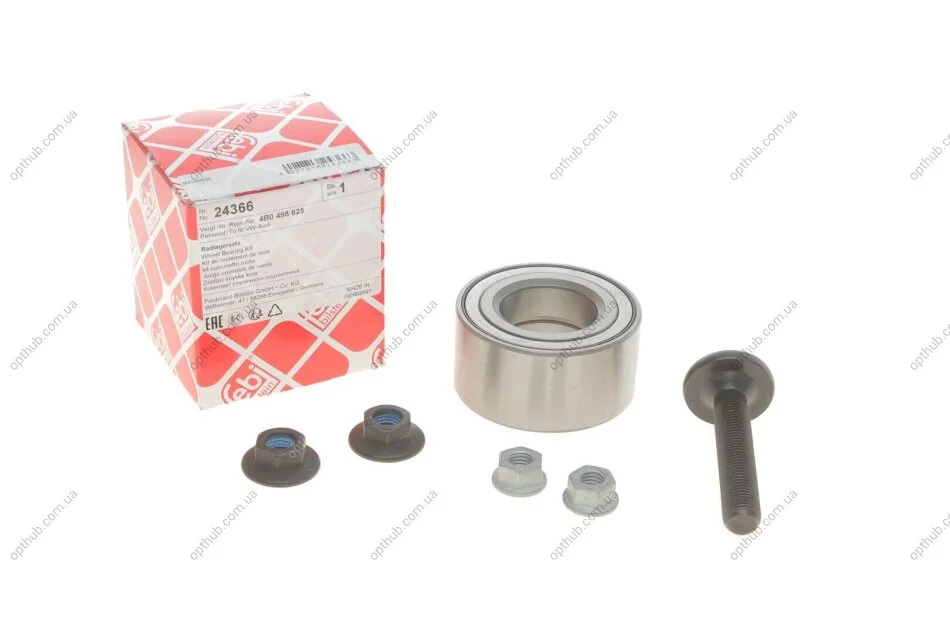 Подш. ступицы AUDI A4,A6, VW PASSAT 94-08 перед. мост с двух сторон (Пр-во Febi) FEBI BILSTEIN 24366 (фото 1)