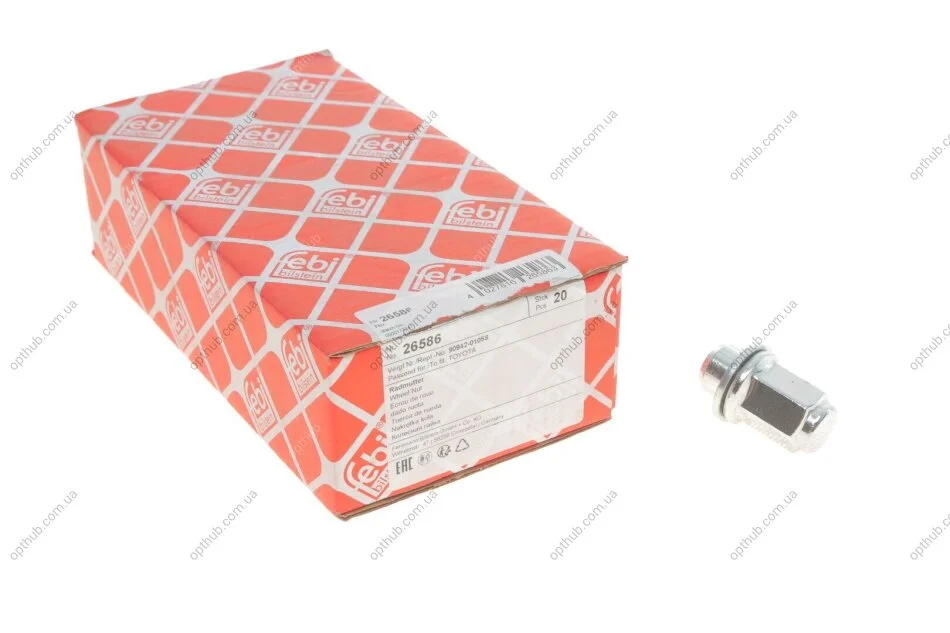 Гайка колісна Toyota Corolla/Lexus LS -09 (M12x1.5) UA63 FEBI BILSTEIN 26586 (фото 1)