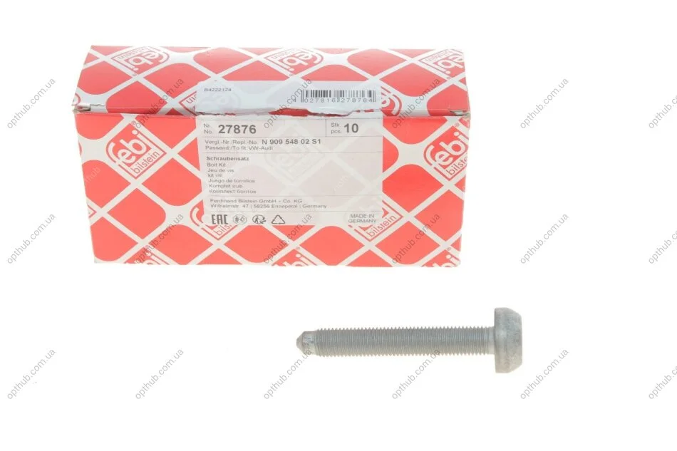 Болт амортизатора (переднього) VW Caddy/Passat/Golf 05- (M12x1.5mm) (к-кт) (opt-om) FEBI BILSTEIN 27876 (фото 1)