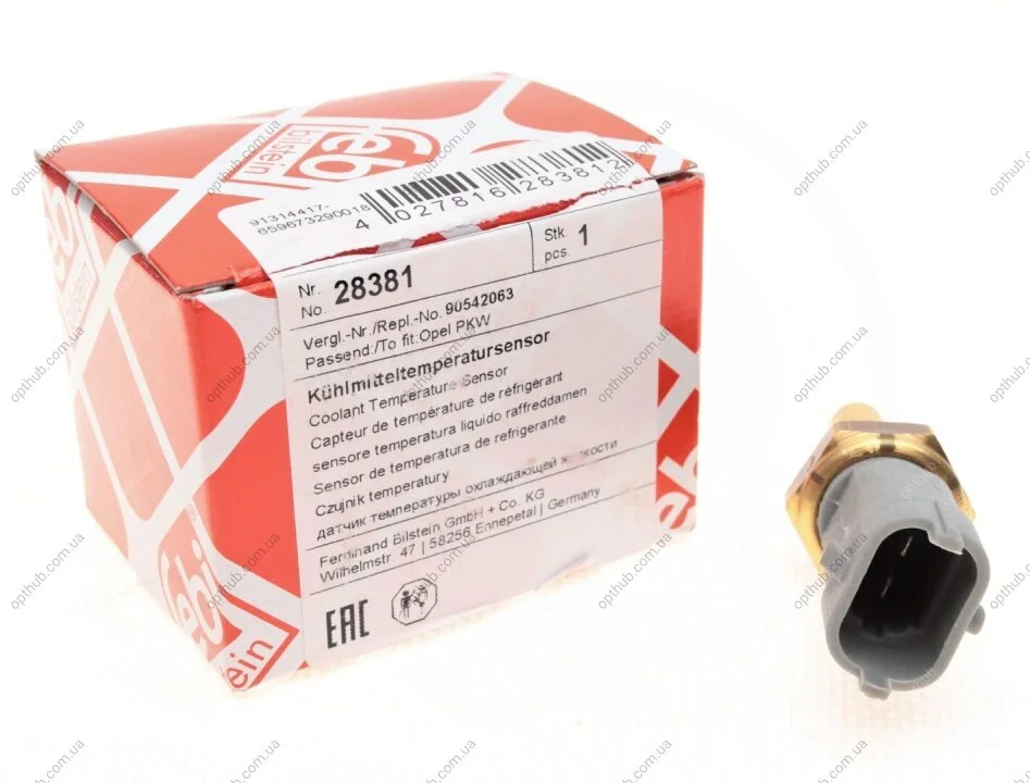 Датчик темп. охолоджуючої рідини OPEL(вир-во FEBI) FEBI BILSTEIN 28381 (фото 1)