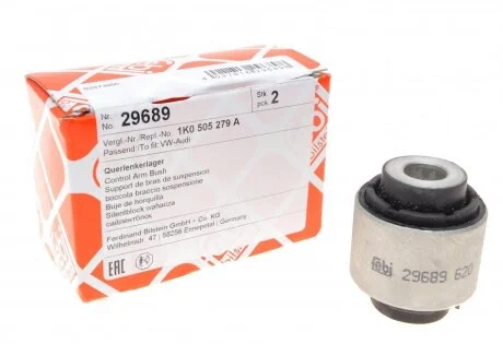 Сайлентблок рычага VW PASSAT VI задн. ось, верхн. внешн. (пр-во Febi) FEBI BILSTEIN 29689