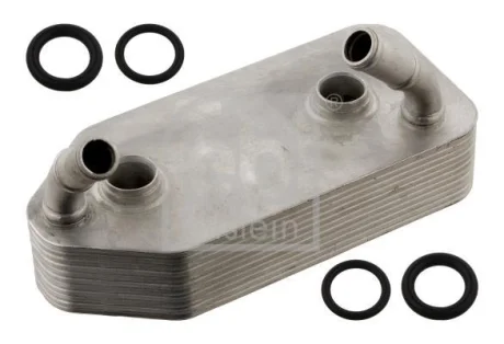 Масляний радіатор AUDI A3 SEAT CORDOBA, CORDOBA VARIO, IBIZA II, LEON, TOLEDO II SKODA OCTAVIA I VW BORA, BORA I, CALIFORNIA T4 CAMPER, GOLF IV, NEW BEETLE, PASSAT B3/B4 1.0-3.2 08.88-12.13 FEBI BILSTEIN 33837