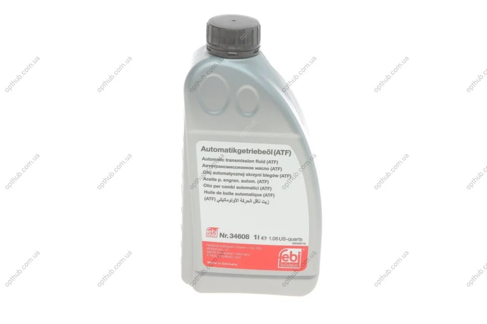 Масло трансмиссионное ATF Tiptronic VAG (1L) (оригинальное только для 6 всходчатых АКПП) (желтое)) UA63 FEBI BILSTEIN 34608 (фото 1)