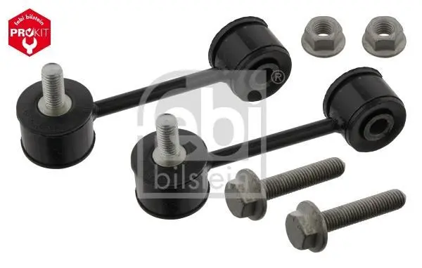 Стійка стабілізатора передн 105mm (комплект 2 шт) AUDI A3, TT SEAT LEON, TOLEDO II SKODA OCTAVIA I, OCTAVIA II VW BORA, BORA I, GOLF IV, NEW BEETLE 1.4-2.8 09.96-12.13 FEBI BILSTEIN 36677 (фото 1)