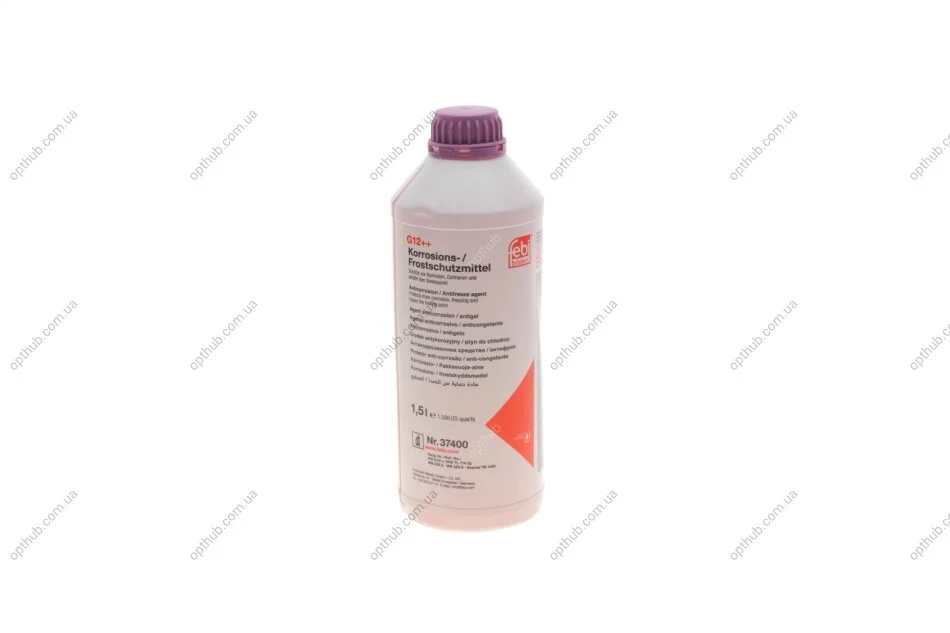 Антифриз FEBI бузковий концентрат G12 ++ VW TL 774G MB 325.6, MB 325.5 (Каністра 1,5л) FEBI BILSTEIN 37400 (фото 1)