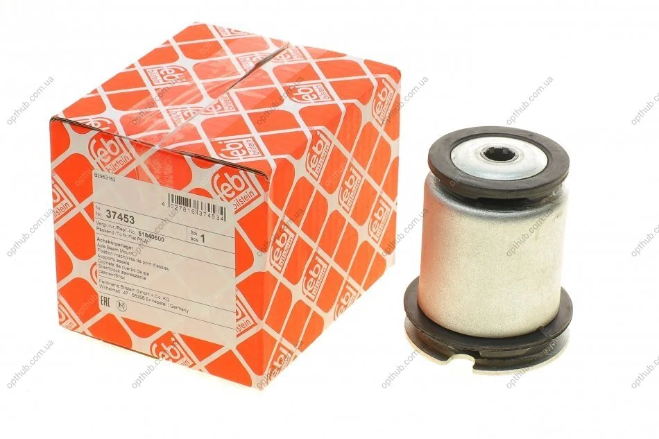 Сайлентблок балки (задньой) Fiat Bravo II/Grande Punto/Linea/Stilo/Lancia Delta 1.4-2.4 01- UA63 FEBI BILSTEIN 37453 (фото 1)