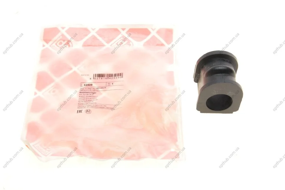 Втулка стабілізатора (переднього) Nissan Primera 90-98 (d=19mm) (opt-om) FEBI BILSTEIN 42509 (фото 1)