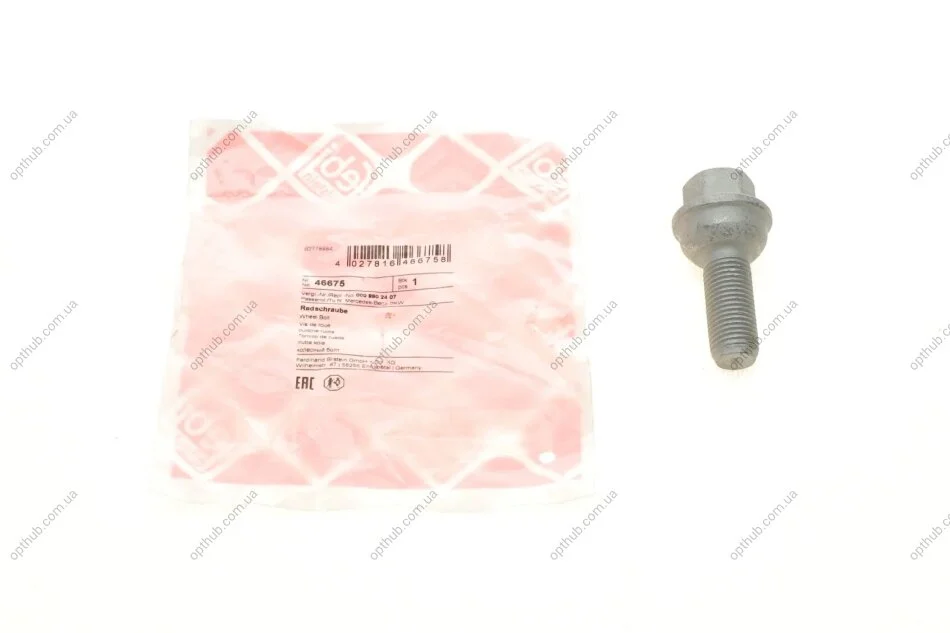 Болт колеса MB Sprinter/VW Crafter 06- (M14x1.5mm) (opt-om) FEBI BILSTEIN 46675 (фото 1)