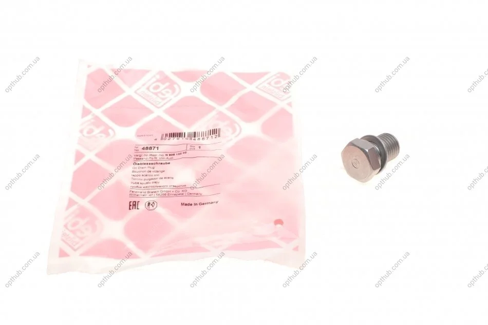 Болт слива оливы VW Caddy III/T4/T5/T6/Crafter (opt-om) FEBI BILSTEIN 48871 (фото 1)