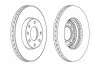 Диск гальмівний ПЕРЕДН OPEL ASTRA G BOX 01/99-04/05 ASTRA G ESTATE 02/98-07/04 ASTRA G HATCHBACK 02/98 -ua FERODO DDF1041 (фото 2)