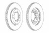 Диск гальмівний ПЕРЕДН MITSUBISHI L 200 06/96- PAJERO 12/90-06/00 PAJERO CLASSIC 06/02- PAJERO SPORT 1 -ua FERODO DDF1109 (фото 2)