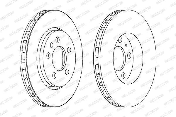 Комплект гальмівних дисків (2 шт) задн лів/прав AUDI A3, TT SEAT LEON, TOLEDO II SKODA OCTAVIA I, OCTAVIA II VW BORA, BORA I, GOLF IV, NEW BEETLE 1.6-3.2 08.97-12.13 FERODO DDF1154C (фото 1)