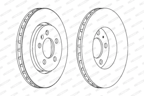 Комплект гальмівних дисків (2 шт) задн лів/прав AUDI A3, TT SEAT LEON, TOLEDO II SKODA OCTAVIA I, OCTAVIA II VW BORA, BORA I, GOLF IV, NEW BEETLE 1.6-3.2 08.97-12.13 FERODO DDF1154C