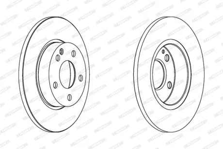 Диск тормозной ПЕРЕДН С ПОКРЫТИЕМ MERCEDES A CLASS (W169) A150, FERODO DDF1219C