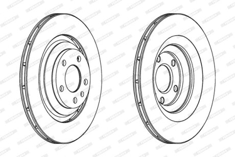 Диск гальмівний ЗАДН С ПОКРЫТИЕМ VAG A6 4.2 04- -ua FERODO DDF1240C