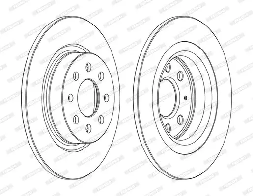Диск гальмівний ЗАДН FIAT GRANDE PUNTO 1.9D 05- -ua FERODO DDF1299C (фото 1)