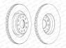 Диск гальмівний ЗАДН С ПОКРЫТИЕМ AUDI A3 05/03-,SKODA SUPERB 03/08- SUPERB ESTATE 10/09-,VW EOS 03/06 FERODO DDF1503C (фото 1)