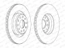 Диск гальмівний ЗАДН С ПОКРЫТИЕМ AUDI A3 05/03-,SKODA SUPERB 03/08- SUPERB ESTATE 10/09-,VW EOS 03/06 FERODO DDF1503C (фото 1)