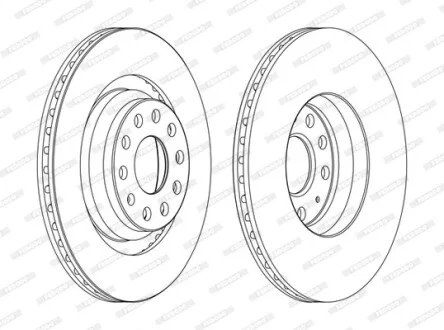 Диск гальмівний ЗАДН С ПОКРЫТИЕМ AUDI A3 05/03-,SKODA SUPERB 03/08- SUPERB ESTATE 10/09-,VW EOS 03/06 FERODO DDF1503C