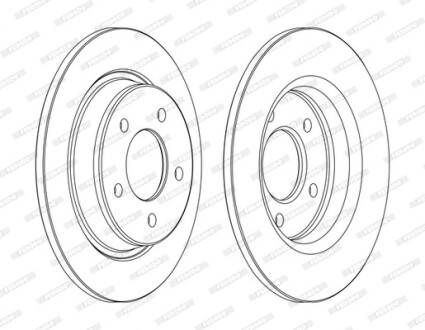 Диск гальмівний ЗАДН С ПОКРЫТИЕМ R=15' MAZDA 3 10/03- 3 06/00-06/06 5 02/05- -ua FERODO DDF1546C