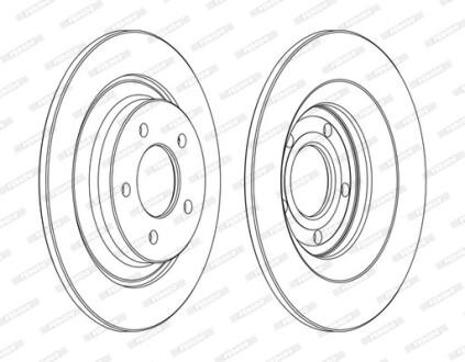 Диск гальмівний ЗАДН С ПОКРЫТИЕМ MAZDA 5 2.0 05- -ua FERODO DDF1547C