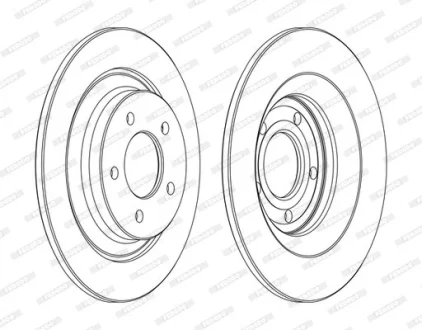 Диск гальмівний ЗАДН С ПОКРЫТИЕМ MAZDA 5 2.0 05- -ua FERODO DDF1547C