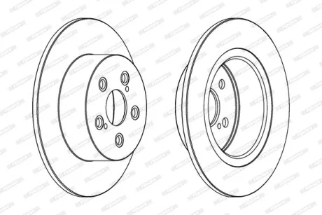 Диск гальмівний ЗАДН С ПОКРЫТИЕМ TOYOTA AVENSIS 1.6-2.0 00-03 -ua FERODO DDF1556C
