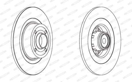 Диск гальмівний FERODO DDF1570-1