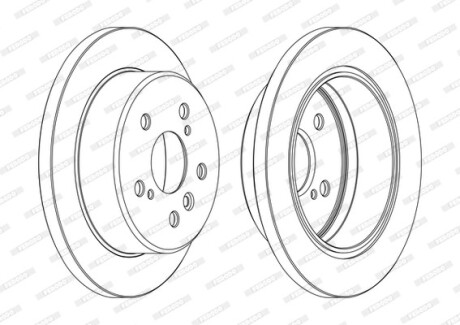 Диск гальмівний ЗАДН С ПОКРЫТИЕМ TOYOTA CAMRY 2.4 3.0 01- -ua FERODO DDF1598C
