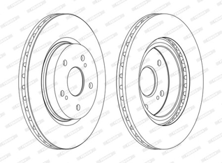 Диск гальмівний ПЕРЕДН С ПОКРЫТИЕМ SUZUKI GRAND VITARA 1,6 1,9D 2,0 2,4 3,2 05- -ua FERODO DDF1635C