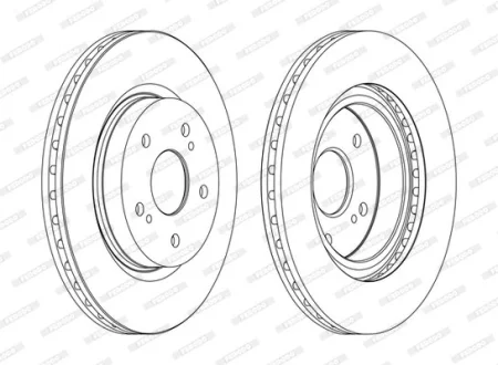 Диск гальмівний ПЕРЕДН С ПОКРЫТИЕМ SUZUKI GRAND VITARA 1,6 1,9D 2,0 2,4 3,2 05- -ua FERODO DDF1635C
